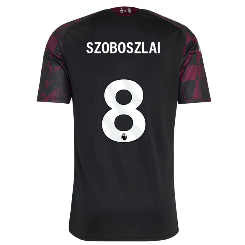 Danxen Mujer Camiseta Dominik Szoboszlai #8 Negro Blanco Púrpura Equipación Tercera 2026/27 La Camisa México