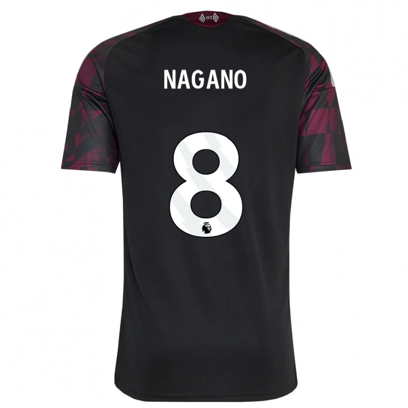 Danxen Mujer Camiseta Fūka Nagano #8 Negro Blanco Púrpura Equipación Tercera 2026/27 La Camisa México