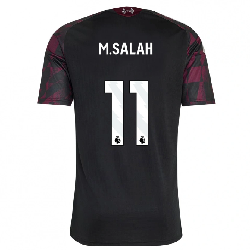Danxen Mujer Camiseta Mohamed Salah #11 Negro Blanco Púrpura Equipación Tercera 2026/27 La Camisa México