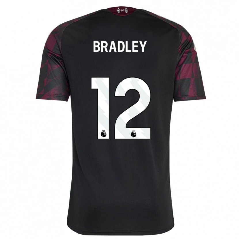 Danxen Mujer Camiseta Conor Bradley #12 Negro Blanco Púrpura Equipación Tercera 2026/27 La Camisa México