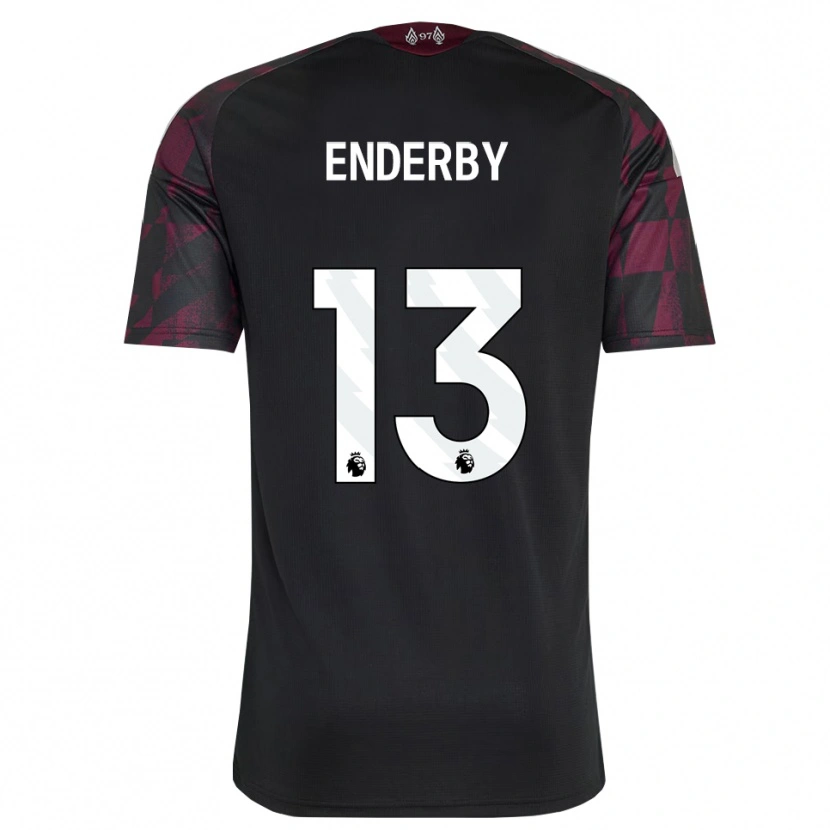 Danxen Mujer Camiseta Mia Enderby #13 Negro Blanco Púrpura Equipación Tercera 2026/27 La Camisa México