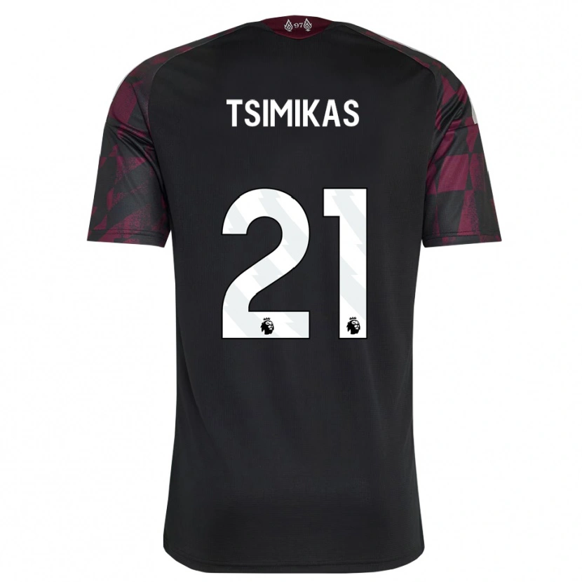 Danxen Mujer Camiseta Konstantinos Tsimikas #21 Negro Blanco Púrpura Equipación Tercera 2026/27 La Camisa México