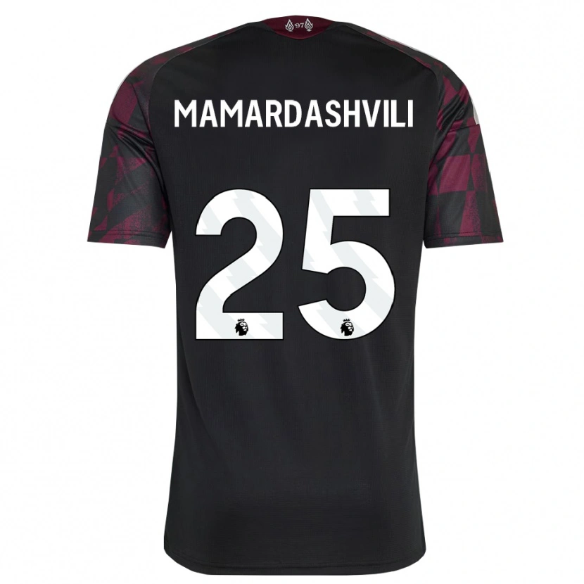 Danxen Mujer Camiseta Giorgi Mamardashvili #25 Negro Blanco Púrpura Equipación Tercera 2026/27 La Camisa México
