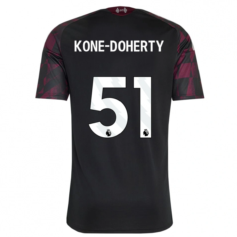 Danxen Mujer Camiseta Trent Kone-Doherty #51 Negro Blanco Púrpura Equipación Tercera 2026/27 La Camisa México