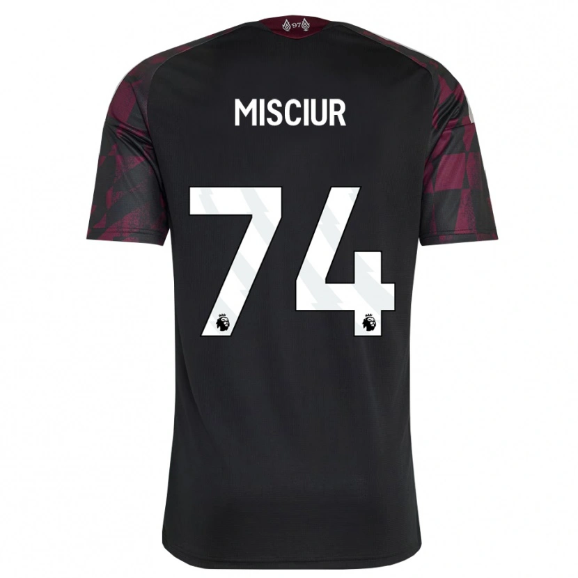 Danxen Mujer Camiseta Kornel Misciur #74 Negro Blanco Púrpura Equipación Tercera 2026/27 La Camisa México