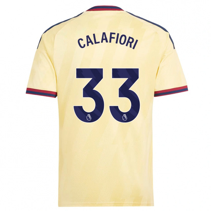 Danxen Mujer Camiseta Riccardo Calafiori #33 Amarilloclaro Azulmedianoche Equipación Tercera 2026/27 La Camisa México