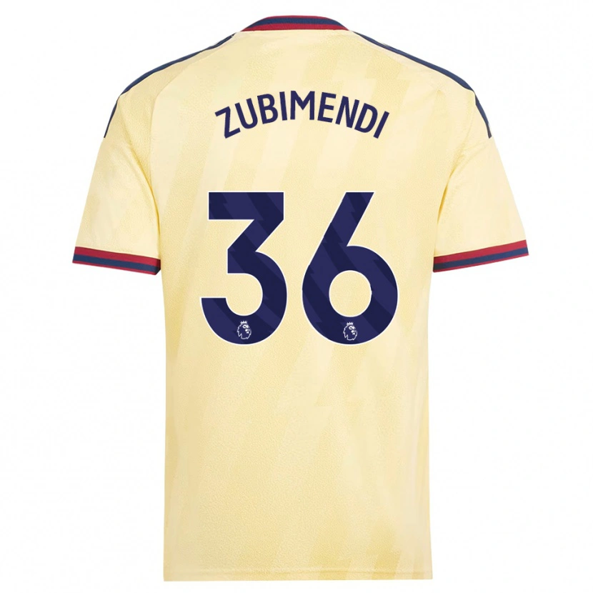 Danxen Mujer Camiseta Martín Zubimendi #36 Amarilloclaro Azulmedianoche Equipación Tercera 2026/27 La Camisa México