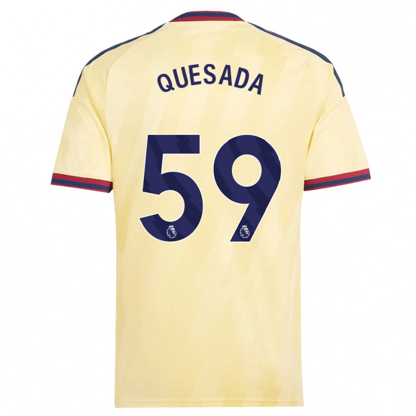 Danxen Mujer Camiseta Elián Quesada #59 Amarilloclaro Azulmedianoche Equipación Tercera 2026/27 La Camisa México
