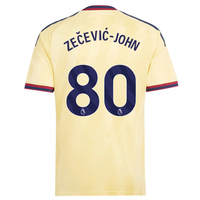 Danxen Mujer Camiseta Louis Zečević-John #80 Amarilloclaro Azulmedianoche Equipación Tercera 2026/27 La Camisa México