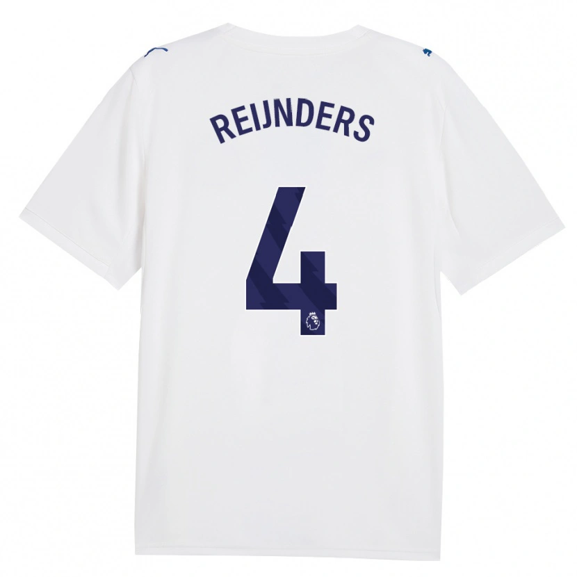 Danxen Mujer Camiseta Tijjani Reijnders #4 Azulmarino Blanco Equipación Tercera 2026/27 La Camisa México
