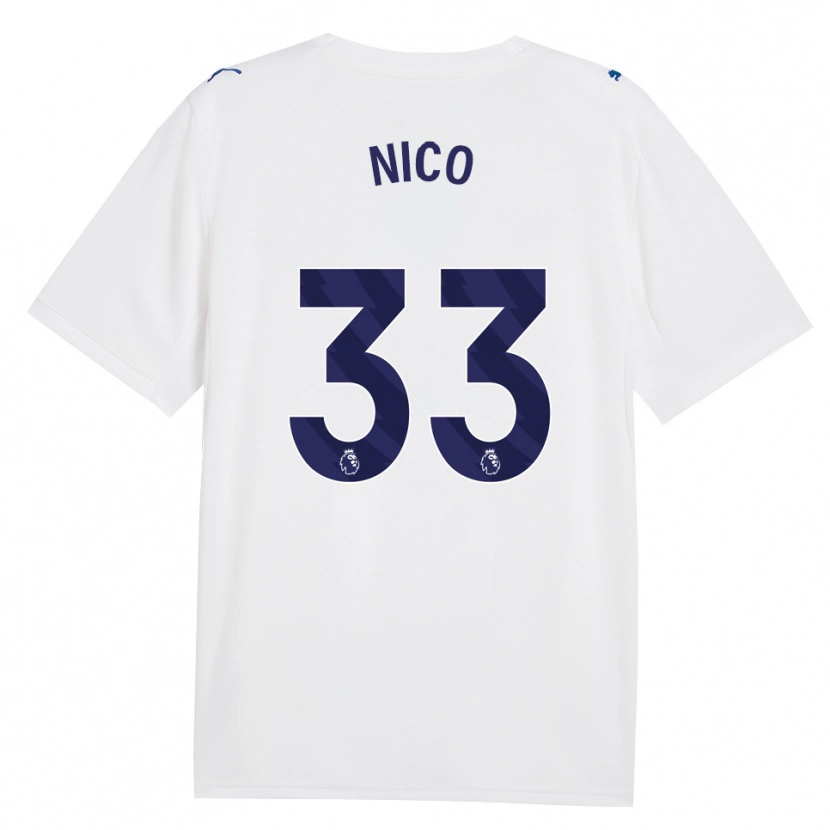 Danxen Mujer Camiseta Nico O'reilly #33 Azulmarino Blanco Equipación Tercera 2026/27 La Camisa México