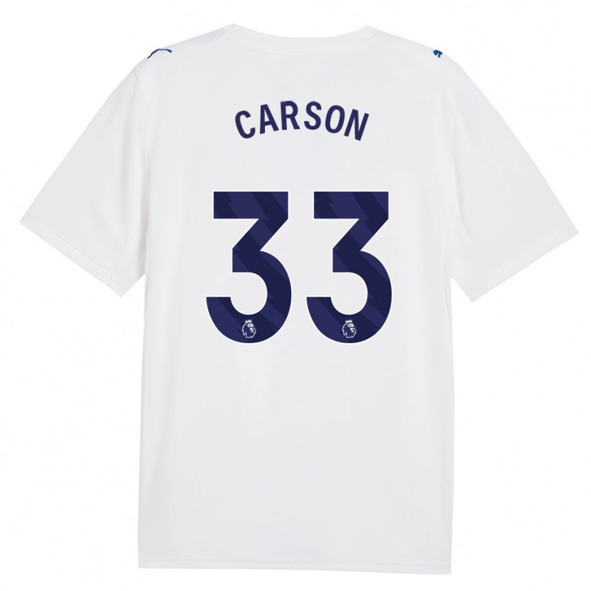 Danxen Mujer Camiseta Scott Carson #33 Azulmarino Blanco Equipación Tercera 2026/27 La Camisa México