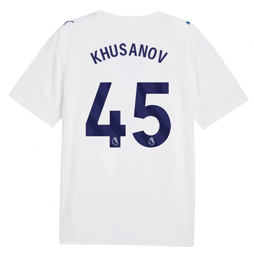 Danxen Mujer Camiseta Abdukodir Khusanov #45 Azulmarino Blanco Equipación Tercera 2026/27 La Camisa México