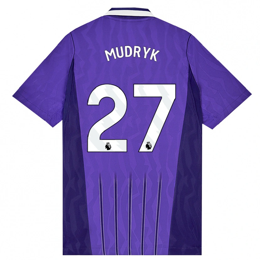 Danxen Mujer Camiseta Mykhaylo Mudryk #27 Púrpura Blanco Equipación Tercera 2026/27 La Camisa México