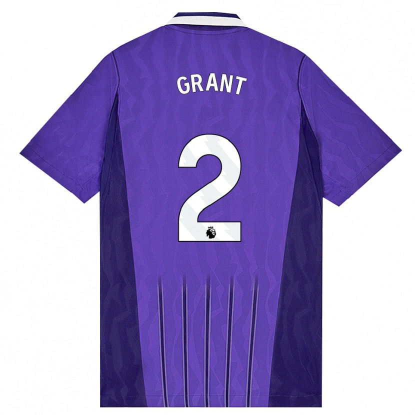 Danxen Mujer Camiseta Charlotte Grant #2 Púrpura Blanco Equipación Tercera 2026/27 La Camisa México