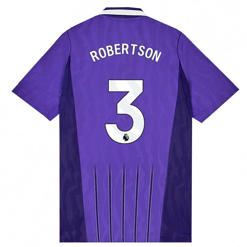 Danxen Mujer Camiseta Andrew Robertson #3 Púrpura Blanco Equipación Tercera 2026/27 La Camisa México