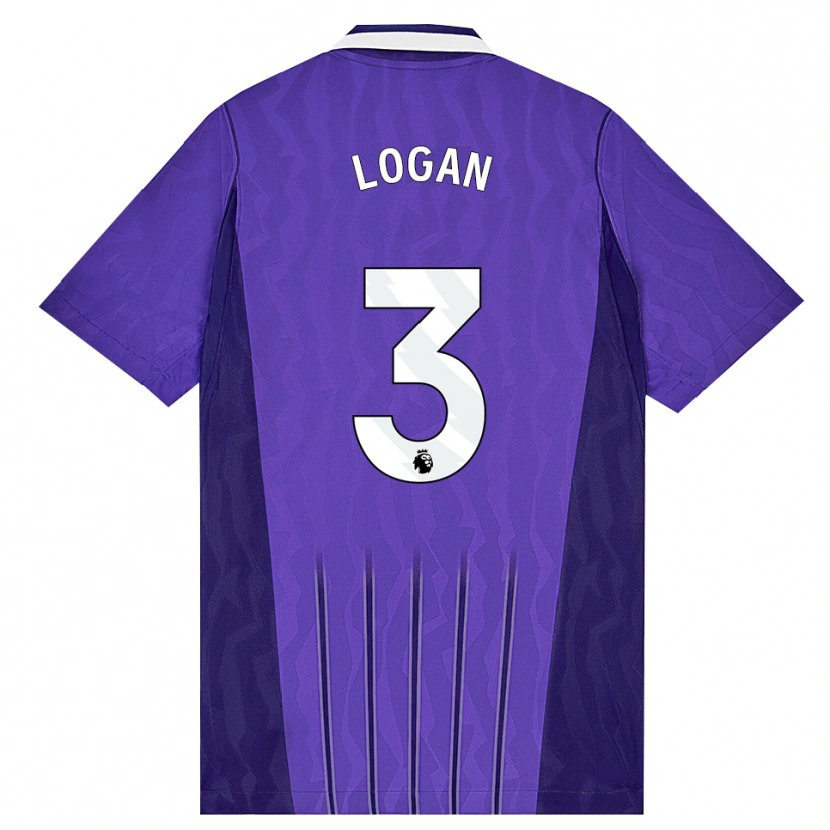 Danxen Mujer Camiseta Calum Logan #3 Púrpura Blanco Equipación Tercera 2026/27 La Camisa México