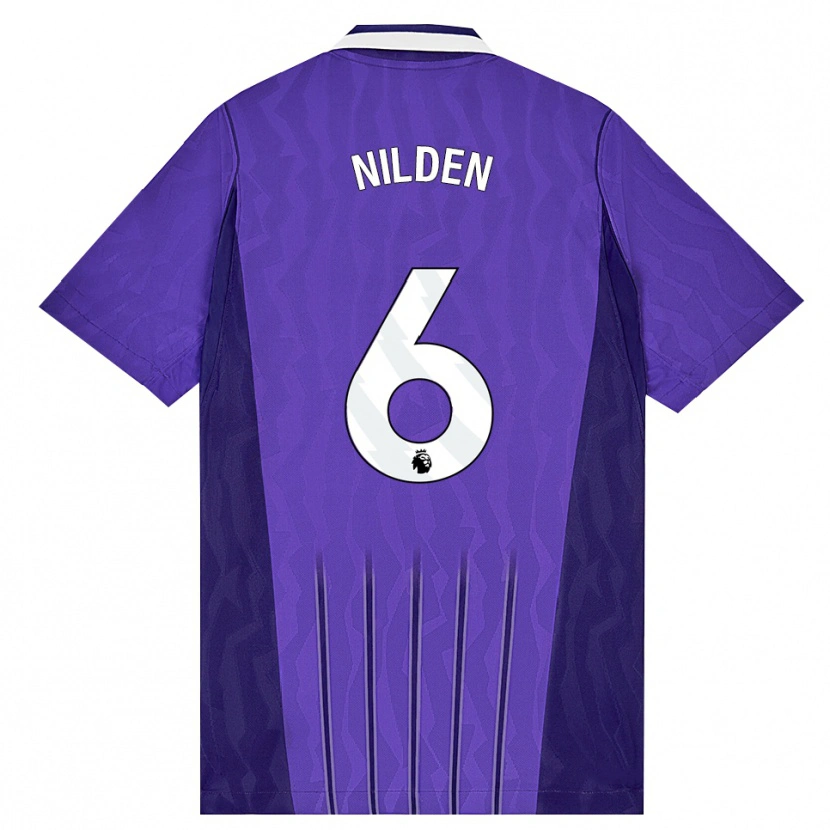 Danxen Mujer Camiseta Amanda Nildén #6 Púrpura Blanco Equipación Tercera 2026/27 La Camisa México
