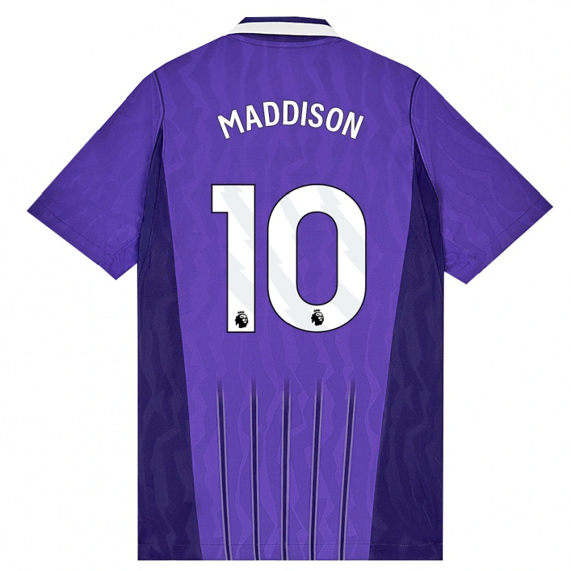 Danxen Mujer Camiseta James Maddison #10 Púrpura Blanco Equipación Tercera 2026/27 La Camisa México