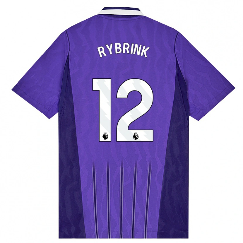 Danxen Mujer Camiseta Josefine Rybrink #12 Púrpura Blanco Equipación Tercera 2026/27 La Camisa México