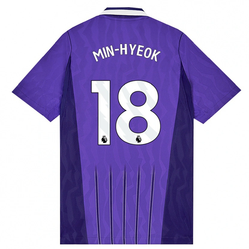Danxen Mujer Camiseta Min-Hyeok Yang #18 Púrpura Blanco Equipación Tercera 2026/27 La Camisa México