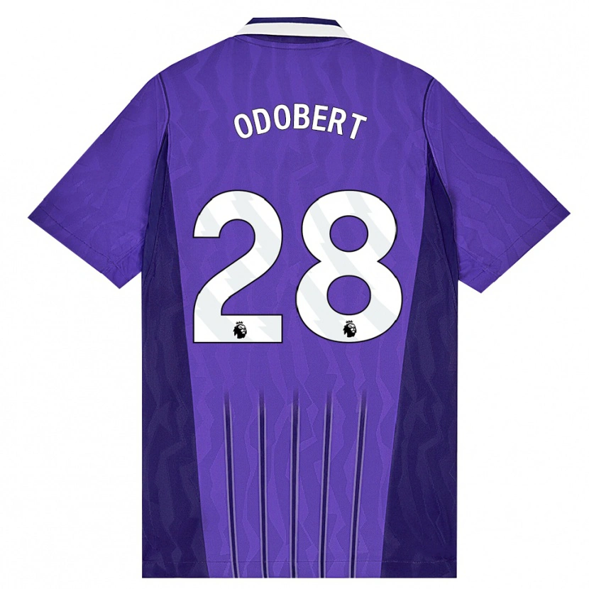 Danxen Mujer Camiseta Wilson Odobert #28 Púrpura Blanco Equipación Tercera 2026/27 La Camisa México