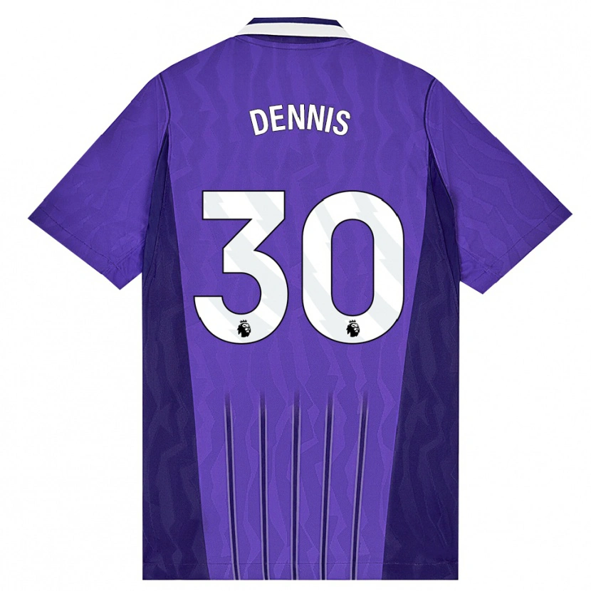 Danxen Mujer Camiseta Araya Dennis #30 Púrpura Blanco Equipación Tercera 2026/27 La Camisa México