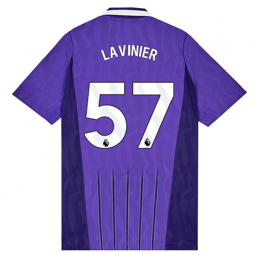Danxen Mujer Camiseta Marcel Lavinier #57 Púrpura Blanco Equipación Tercera 2026/27 La Camisa México