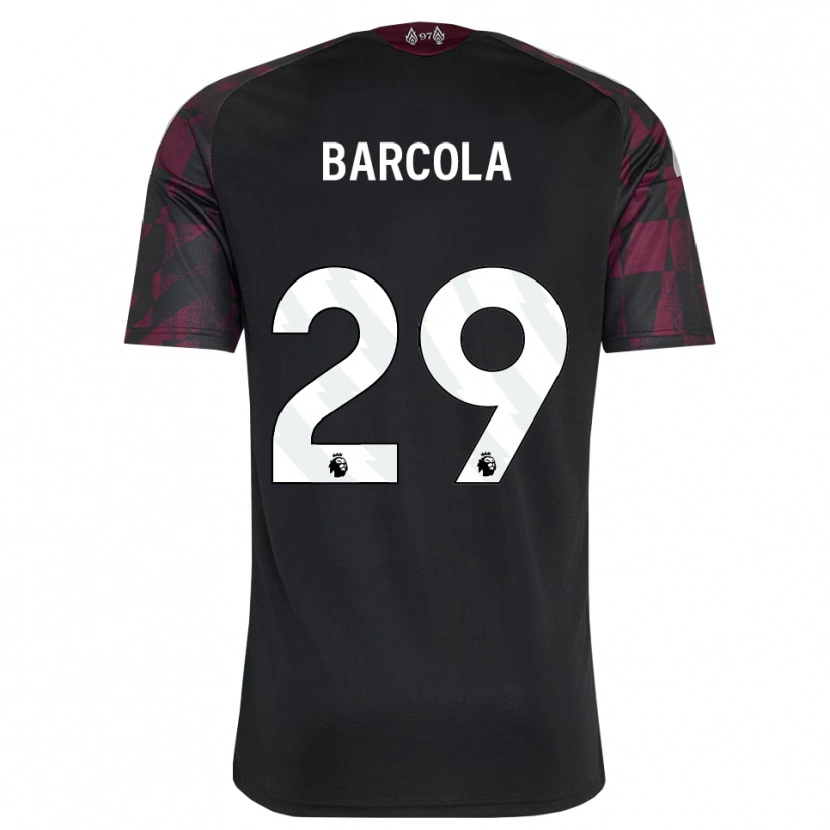 Danxen Mujer Camiseta Bradley Barcola #29 Negro Blanco Púrpura Equipación Tercera 2026/27 La Camisa México