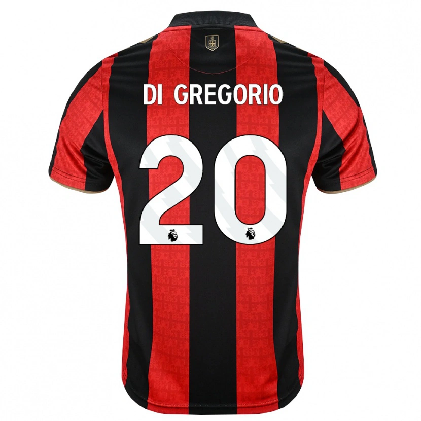 Danxen Mujer Camiseta Michele Di Gregorio #20 Goldenrod Rojo Negro 1ª Equipación 2026/27 La Camisa México