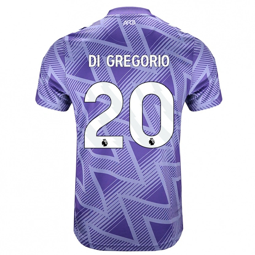 Danxen Mujer Camiseta Michele Di Gregorio #20 Rojovioletapálido Blanco 2ª Equipación 2026/27 La Camisa México