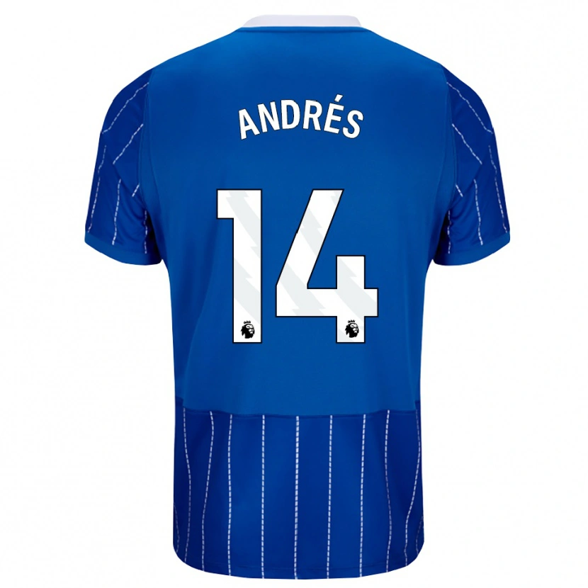 Danxen Mujer Camiseta Chema Andrés #14 Azulmedio Blanco 1ª Equipación 2026/27 La Camisa México