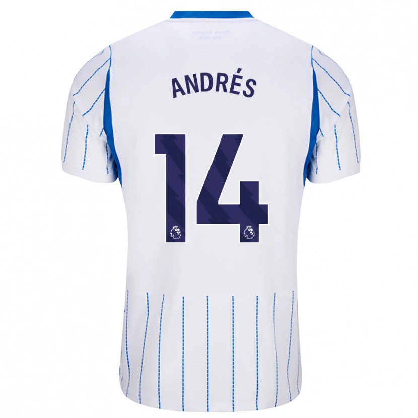 Danxen Mujer Camiseta Chema Andrés #14 Azuldodger Blanco 2ª Equipación 2026/27 La Camisa México