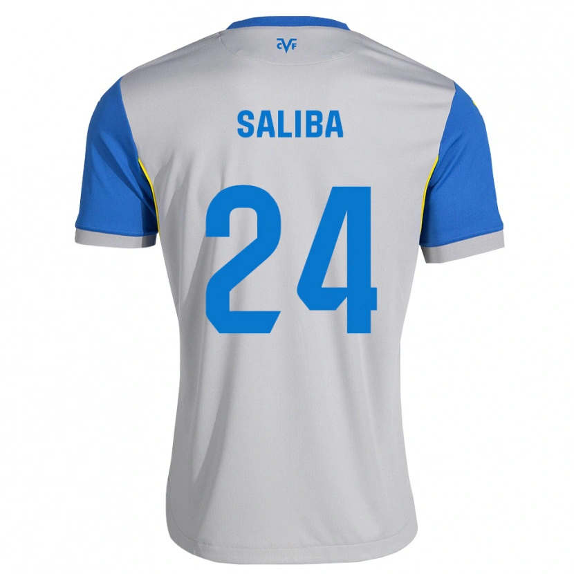 Danxen Niño Camiseta Nathan-Dylan Saliba #24 Azul Lanzador Gris 2ª Equipación 2026/27 La Camisa México