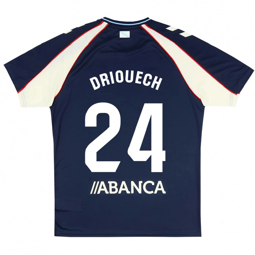 Danxen Niño Camiseta Couhaib Driouech #24 Azul Real Rojo Blanco 2ª Equipación 2026/27 La Camisa México