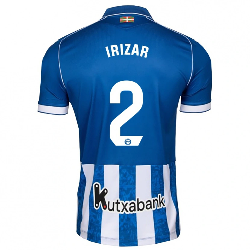 Danxen Niño Camiseta Manex Irizar #2 Azul Blanco Negro 1ª Equipación 2026/27 La Camisa México