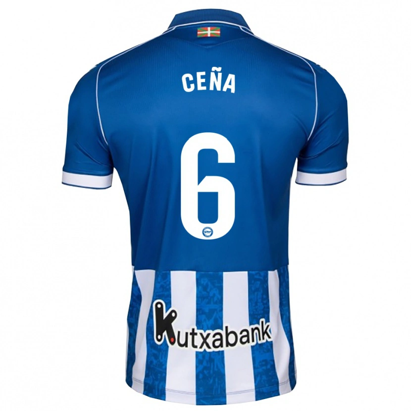 Danxen Niño Camiseta Marcos Ceña #6 Azul Blanco Negro 1ª Equipación 2026/27 La Camisa México