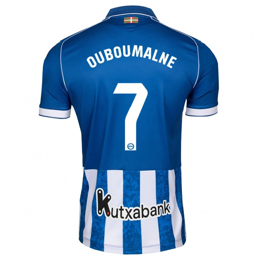 Danxen Niño Camiseta Ibra Ouboumalne #7 Azul Blanco Negro 1ª Equipación 2026/27 La Camisa México