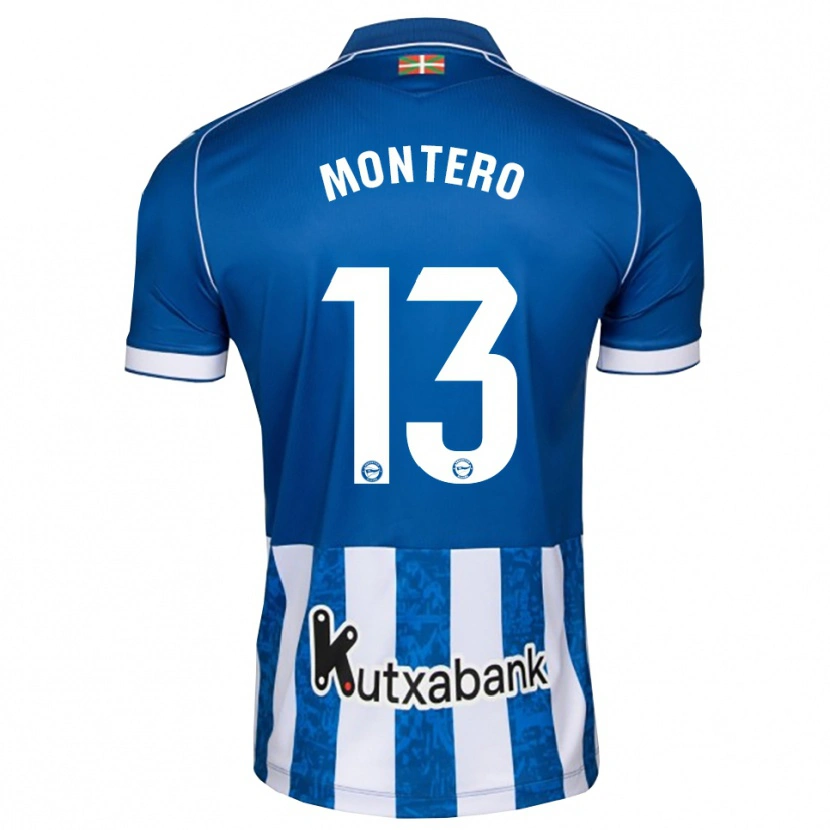 Danxen Niño Camiseta Rubén Montero #13 Azul Blanco Negro 1ª Equipación 2026/27 La Camisa México