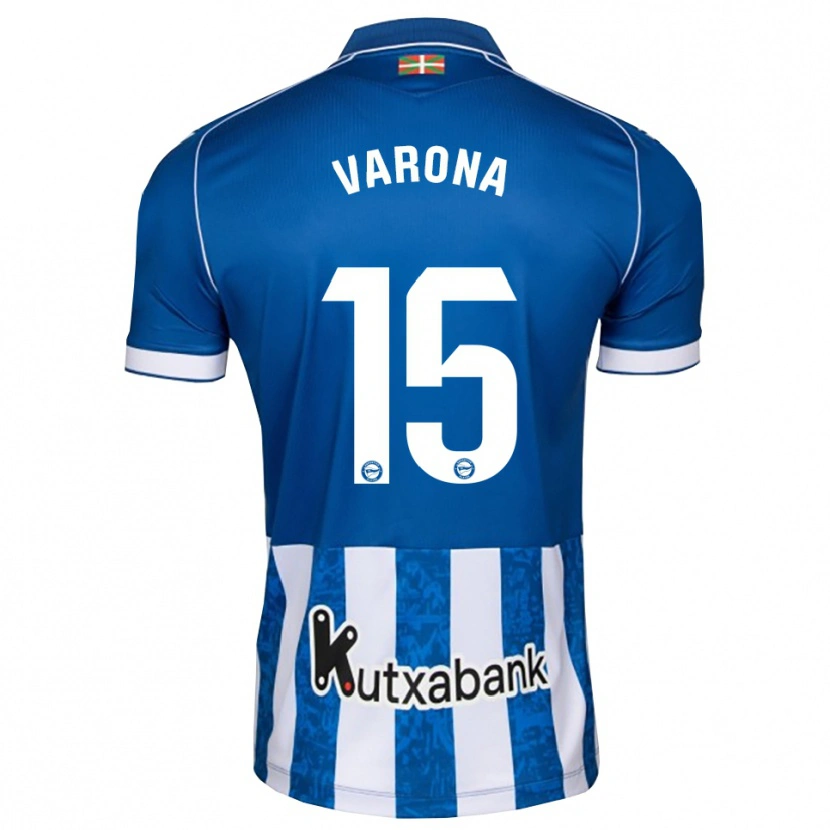 Danxen Niño Camiseta Ander Varona #15 Azul Blanco Negro 1ª Equipación 2026/27 La Camisa México