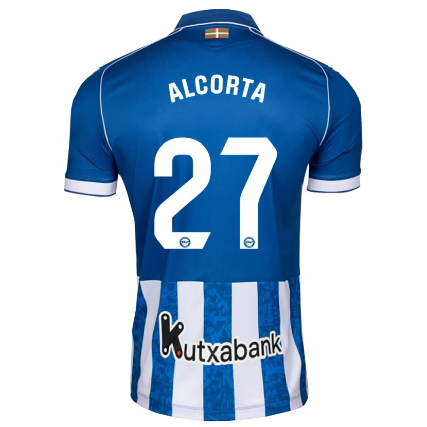 Danxen Niño Camiseta Alaitz Alcorta #27 Azul Blanco Negro 1ª Equipación 2026/27 La Camisa México