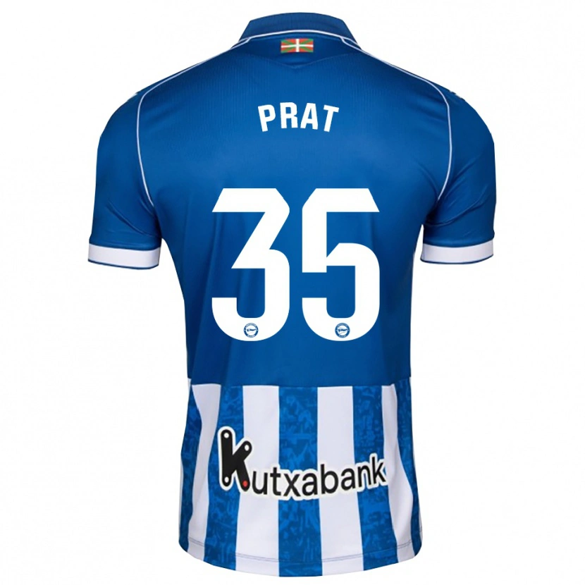Danxen Niño Camiseta Jaric Prat #35 Azul Blanco Negro 1ª Equipación 2026/27 La Camisa México
