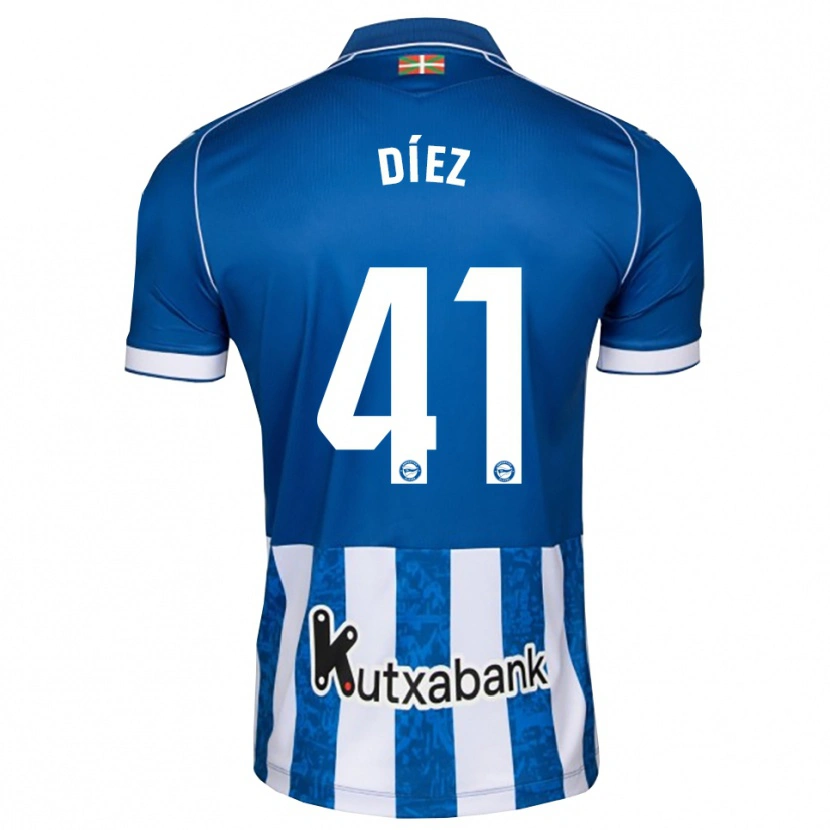 Danxen Niño Camiseta Victor Díez #41 Azul Blanco Negro 1ª Equipación 2026/27 La Camisa México