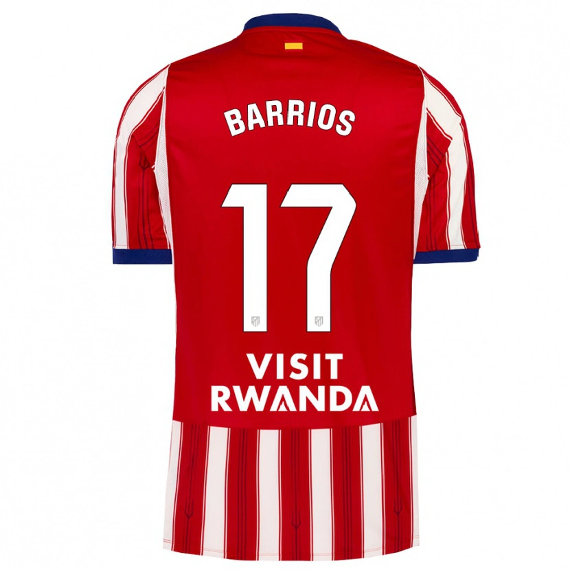 Danxen Niño Camiseta Jesus Barrios #17 Azul Real Rojo Blanco 1ª Equipación 2026/27 La Camisa México