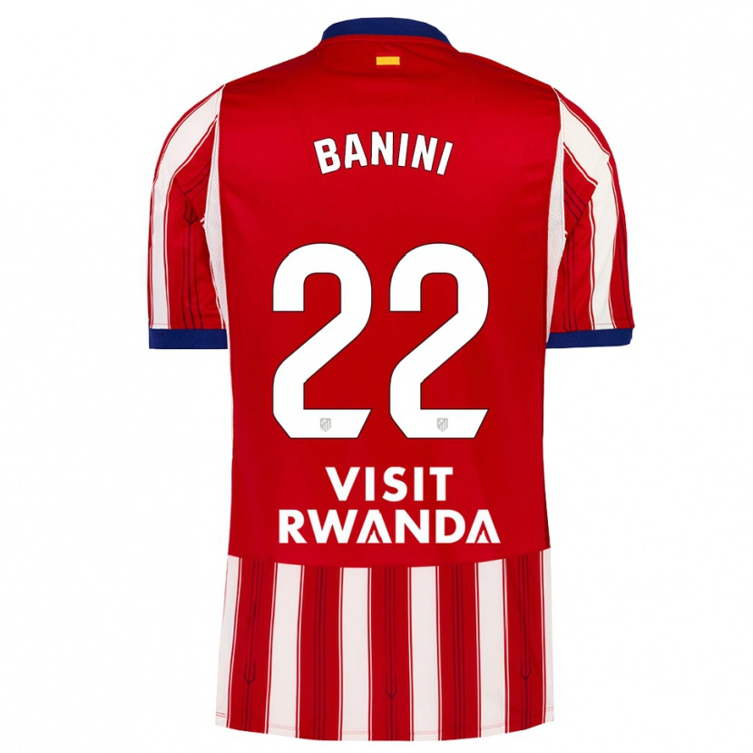 Danxen Niño Camiseta Estefania Banini #22 Azul Real Rojo Blanco 1ª Equipación 2026/27 La Camisa México