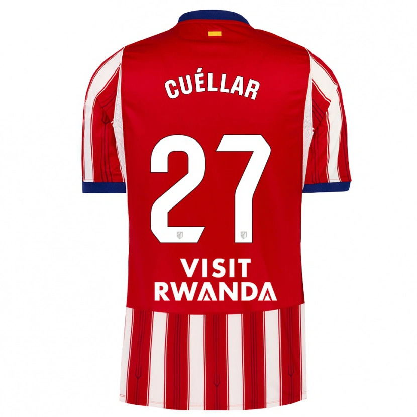 Danxen Niño Camiseta Martín Cuéllar #27 Azul Real Rojo Blanco 1ª Equipación 2026/27 La Camisa México
