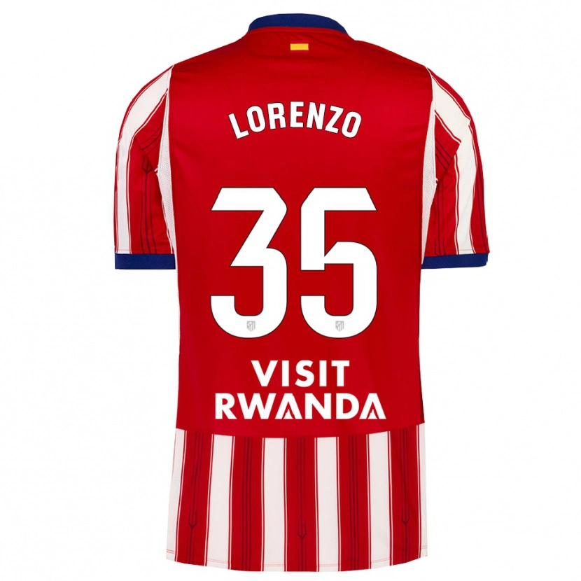 Danxen Niño Camiseta Diego Lorenzo #35 Azul Real Rojo Blanco 1ª Equipación 2026/27 La Camisa México
