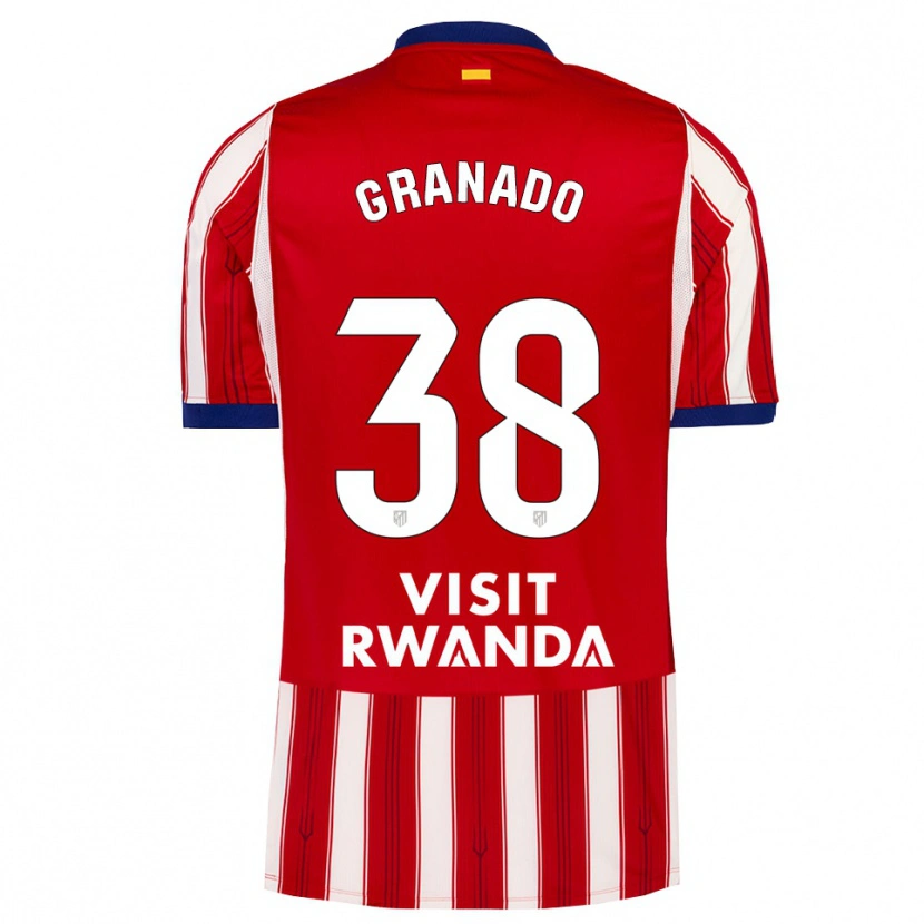 Danxen Niño Camiseta Adrian Granado #38 Azul Real Rojo Blanco 1ª Equipación 2026/27 La Camisa México