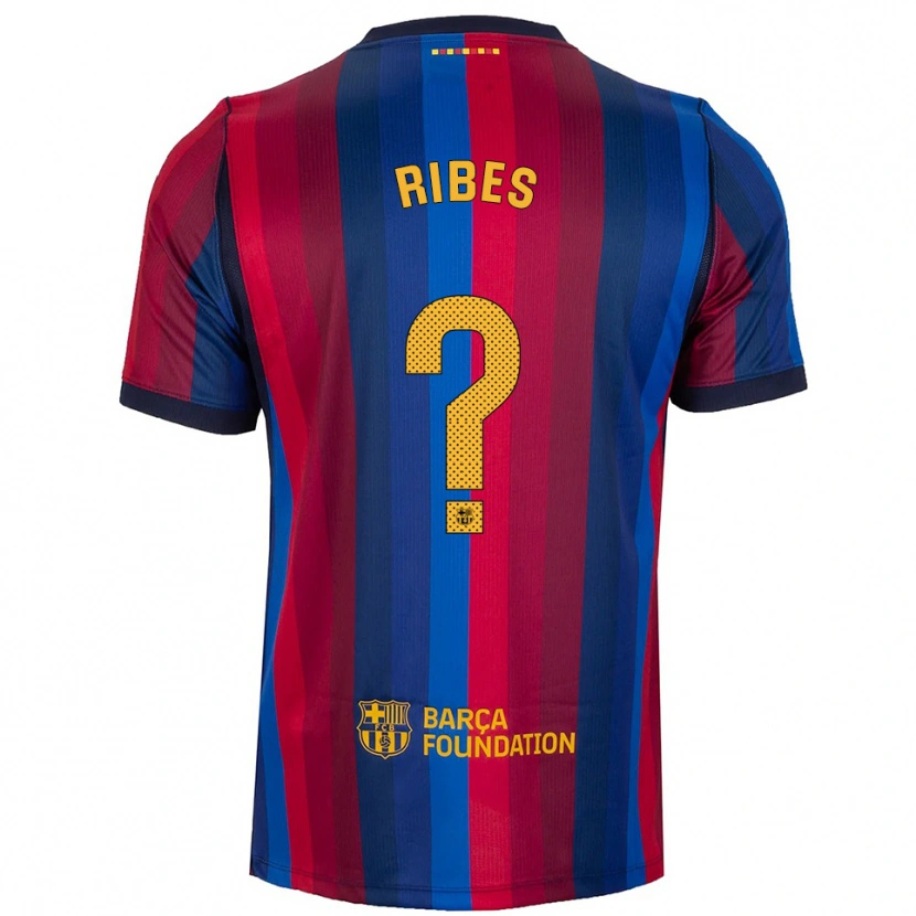 Danxen Niño Camiseta Arnau Ribes #0 Azul Real Rojo Amarillo 1ª Equipación 2026/27 La Camisa México