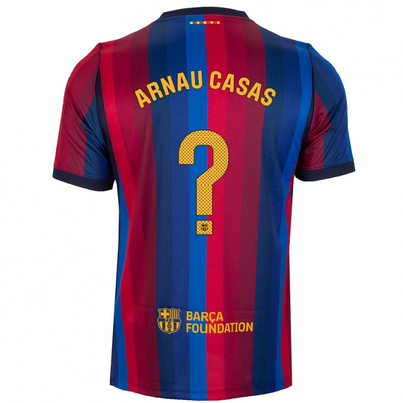 Danxen Niño Camiseta Arnau Casas #0 Azul Real Rojo Amarillo 1ª Equipación 2026/27 La Camisa México